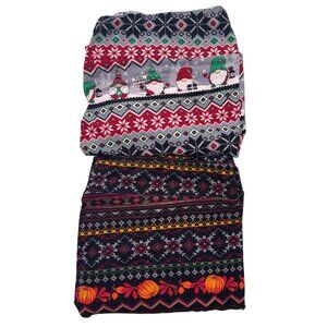 Time And Tru Womens Plus Size XXL Leggings Fall & Christmas Themes Printed Soft